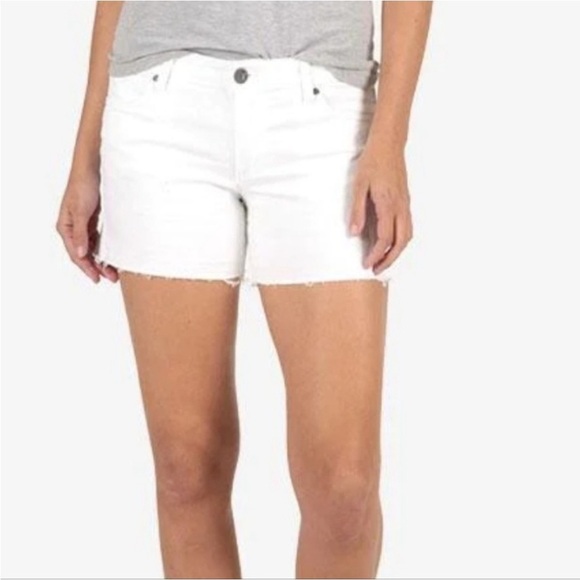 Kut From The Kloth Andrea White Denim Shorts size 2 - Picture 1 of 9